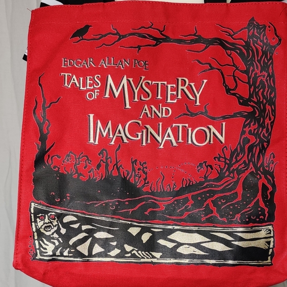 Edgar Allen Poe Canvas Library Tote - Picture 2 of 8